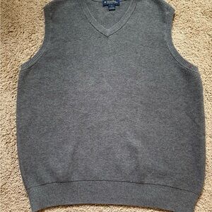 Brooks Brothers V-Neck Gray Sweater Vest Vintage